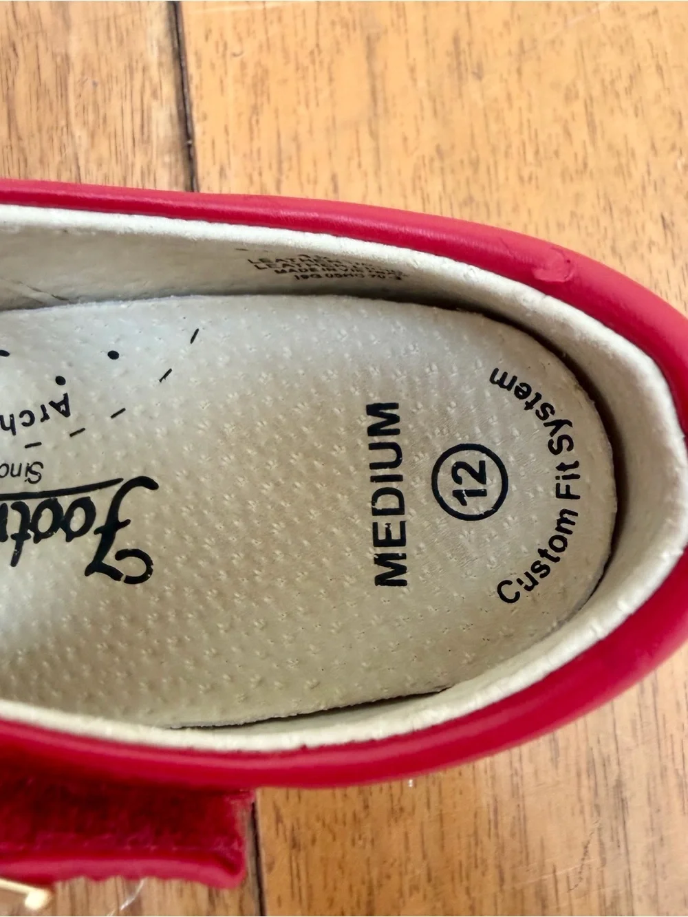 Footmates Sherry Red Leather Mary Jane Shoes Girls Size 12 Medium